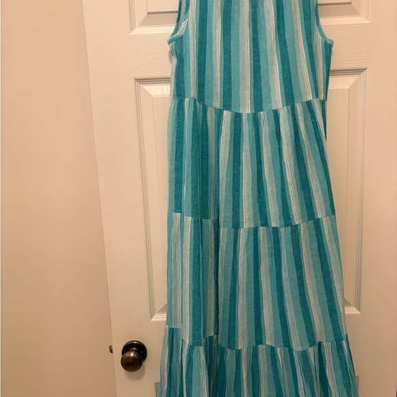 Tuckernuck Aqua Striped Maxi Dress - Picture 7 of 8